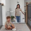 imageCumbor 36quot Extra Tall Baby Gate for Stairs 29748quot Wide Dog Gates for Doorways Auto Close Safety Gate for Babies and Pets Easy Install Pressure Mounted Fits Doorways Stairs Entryways WhiteGray