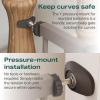 imageCumbor 36quot Extra Tall Baby Gate for Stairs 29748quot Wide Dog Gates for Doorways Auto Close Safety Gate for Babies and Pets Easy Install Pressure Mounted Fits Doorways Stairs Entryways WhiteBrown