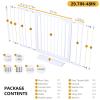 imageCumbor 36quot Extra Tall Baby Gate for Stairs 29748quot Wide Dog Gates for Doorways Auto Close Safety Gate for Babies and Pets Easy Install Pressure Mounted Fits Doorways Stairs Entryways WhiteWhite