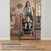 imageCumbor 36quot Extra Tall Baby Gate for Stairs 29748quot Wide Dog Gates for Doorways Auto Close Safety Gate for Babies and Pets Easy Install Pressure Mounted Fits Doorways Stairs Entryways WhiteBlack
