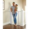 imageCumbor 36quot Extra Tall Baby Gate for Stairs 29748quot Wide Dog Gates for Doorways Auto Close Safety Gate for Babies and Pets Easy Install Pressure Mounted Fits Doorways Stairs Entryways WhiteWhite