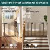 imageCumbor 36quot Extra Tall Baby Gate for Stairs 29748quot Wide Dog Gates for Doorways Auto Close Safety Gate for Babies and Pets Easy Install Pressure Mounted Fits Doorways Stairs Entryways WhiteBrown