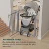imageCumbor 36quot Extra Tall Baby Gate for Stairs 29748quot Wide Dog Gates for Doorways Auto Close Safety Gate for Babies and Pets Easy Install Pressure Mounted Fits Doorways Stairs Entryways WhiteGray