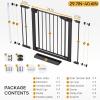 imageCumbor 36quot Extra Tall Baby Gate for Stairs 29748quot Wide Dog Gates for Doorways Auto Close Safety Gate for Babies and Pets Easy Install Pressure Mounted Fits Doorways Stairs Entryways WhiteBlack