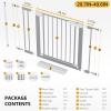 imageCumbor 36quot Extra Tall Baby Gate for Stairs 29748quot Wide Dog Gates for Doorways Auto Close Safety Gate for Babies and Pets Easy Install Pressure Mounted Fits Doorways Stairs Entryways WhiteGray