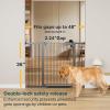 imageCumbor 36quot Extra Tall Baby Gate for Stairs 29748quot Wide Dog Gates for Doorways Auto Close Safety Gate for Babies and Pets Easy Install Pressure Mounted Fits Doorways Stairs Entryways WhiteBlack