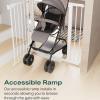 imageCumbor 36quot Extra Tall Baby Gate for Stairs 29748quot Wide Dog Gates for Doorways Auto Close Safety Gate for Babies and Pets Easy Install Pressure Mounted Fits Doorways Stairs Entryways WhiteWhite
