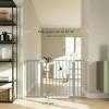 imageCumbor 36quot Extra Tall Baby Gate for Stairs 29748quot Wide Dog Gates for Doorways Auto Close Safety Gate for Babies and Pets Easy Install Pressure Mounted Fits Doorways Stairs Entryways WhiteGray