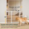 imageCumbor 36quot Extra Tall Baby Gate for Stairs 29748quot Wide Dog Gates for Doorways Auto Close Safety Gate for Babies and Pets Easy Install Pressure Mounted Fits Doorways Stairs Entryways WhiteWhite
