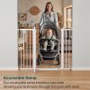 imageCumbor 36quot Extra Tall Baby Gate for Stairs 29748quot Wide Dog Gates for Doorways Auto Close Safety Gate for Babies and Pets Easy Install Pressure Mounted Fits Doorways Stairs Entryways WhiteWhite