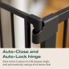 imageCumbor 36quot Extra Tall Baby Gate for Stairs 29748quot Wide Dog Gates for Doorways Auto Close Safety Gate for Babies and Pets Easy Install Pressure Mounted Fits Doorways Stairs Entryways WhiteBlack