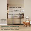 imageCumbor 36quot Extra Tall Baby Gate for Stairs 29748quot Wide Dog Gates for Doorways Auto Close Safety Gate for Babies and Pets Easy Install Pressure Mounted Fits Doorways Stairs Entryways WhiteBlack