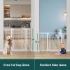 imageCumbor 36quot Extra Tall Baby Gate for Stairs 29748quot Wide Dog Gates for Doorways Auto Close Safety Gate for Babies and Pets Easy Install Pressure Mounted Fits Doorways Stairs Entryways WhiteWhite