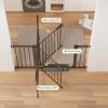 imageCumbor 36quot Extra Tall Baby Gate for Stairs 29748quot Wide Dog Gates for Doorways Auto Close Safety Gate for Babies and Pets Easy Install Pressure Mounted Fits Doorways Stairs Entryways WhiteBrown
