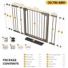 imageCumbor 36quot Extra Tall Baby Gate for Stairs 29748quot Wide Dog Gates for Doorways Auto Close Safety Gate for Babies and Pets Easy Install Pressure Mounted Fits Doorways Stairs Entryways WhiteBrown