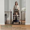 imageCumbor 36quot Extra Tall Baby Gate for Stairs 29748quot Wide Dog Gates for Doorways Auto Close Safety Gate for Babies and Pets Easy Install Pressure Mounted Fits Doorways Stairs Entryways WhiteBrown