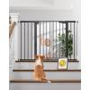 imageCumbor 36quot Extra Tall Baby Gate for Stairs 29748quot Wide Dog Gates for Doorways Auto Close Safety Gate for Babies and Pets Easy Install Pressure Mounted Fits Doorways Stairs Entryways WhiteBlack