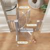 imageCumbor 36quot Extra Tall Baby Gate for Stairs 29748quot Wide Dog Gates for Doorways Auto Close Safety Gate for Babies and Pets Easy Install Pressure Mounted Fits Doorways Stairs Entryways WhiteGray