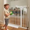 imageCumbor 36quot Extra Tall Baby Gate for Stairs 29748quot Wide Dog Gates for Doorways Auto Close Safety Gate for Babies and Pets Easy Install Pressure Mounted Fits Doorways Stairs Entryways WhiteWhite
