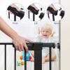 imageCumbor 46quot Auto Close Safety Baby Gate Extra Tall and Wide Child Gate Easy Walk Thru Durability Dog Gate for House Stairs Doorways Includes 4 Wall Cups 2 275Inch and 825Inch Extension