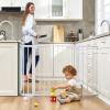 imageCumbor 46quot Auto Close Safety Baby Gate Extra Tall and Wide Child Gate Easy Walk Thru Durability Dog Gate for House Stairs Doorways Includes 4 Wall Cups 2 275Inch and 825Inch Extension