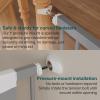 imageCumbor 48quot Auto Close Baby Gate ampamp Cumbor 515quot Dog Gate Durable Child Gate for Stairs Doorways Easy Walk Thru Dog Gate for House for Doorways