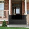imageCumbor Mesh Retractable Gates for Stairs Dog Gate Indoor for The House Wide Pet Gate 33quot Tall Extends to 55quot Wide Long Safety Gates for Doorways Hallways Cat Gate OutdoorGrayBlack