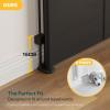 imageCumbor Mesh Retractable Gates for Stairs Dog Gate Indoor for The House Wide Pet Gate 33quot Tall Extends to 55quot Wide Long Safety Gates for Doorways Hallways Cat Gate OutdoorGrayBlack