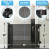 imageCumbor Mesh Retractable Gates for Stairs Dog Gate Indoor for The House Wide Pet Gate 33quot Tall Extends to 55quot Wide Long Safety Gates for Doorways Hallways Cat Gate OutdoorGrayBlack