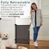 imageCumbor Mesh Retractable Gates for Stairs Dog Gate Indoor for The House Wide Pet Gate 33quot Tall Extends to 55quot Wide Long Safety Gates for Doorways Hallways Cat Gate OutdoorGrayBlack