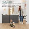 imageCumbor Mesh Retractable Gates for Stairs Dog Gate Indoor for The House Wide Pet Gate 33quot Tall Extends to 55quot Wide Long Safety Gates for Doorways Hallways Cat Gate OutdoorGrayBlack