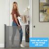 imageCumbor Mesh Retractable Gates for Stairs Dog Gate Indoor for The House Wide Pet Gate 33quot Tall Extends to 55quot Wide Long Safety Gates for Doorways Hallways Cat Gate OutdoorGrayGray