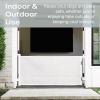 imageCumbor Mesh Retractable Gates for Stairs Dog Gate Indoor for The House Wide Pet Gate 33quot Tall Extends to 55quot Wide Long Safety Gates for Doorways Hallways Cat Gate OutdoorGrayWhite