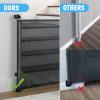 imageCumbor Mesh Retractable Gates for Stairs Dog Gate Indoor for The House Wide Pet Gate 33quot Tall Extends to 55quot Wide Long Safety Gates for Doorways Hallways Cat Gate OutdoorGrayBlack