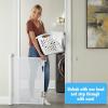 imageCumbor Mesh Retractable Gates for Stairs Dog Gate Indoor for The House Wide Pet Gate 33quot Tall Extends to 55quot Wide Long Safety Gates for Doorways Hallways Cat Gate OutdoorGrayWhite