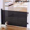 imageCumbor Retractable Baby Gates for Stairs Mom Choice Award Winner55 Wide Mesh Dog Gate for Doorways 34quot Tall Easy to Use Pet Fence for The House Toddler Safety Essentials IndoorampampOutdoor BlackABlack