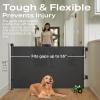 imageCumbor Retractable Baby Gates for Stairs Mom Choice Award Winner55 Wide Mesh Dog Gate for Doorways 34quot Tall Easy to Use Pet Fence for The House Toddler Safety Essentials IndoorampampOutdoor BlackABlack