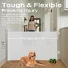 imageCumbor Retractable Baby Gates for Stairs Mom Choice Award Winner55 Wide Mesh Dog Gate for Doorways 34quot Tall Easy to Use Pet Fence for The House Toddler Safety Essentials IndoorampampOutdoor BlackAWhite