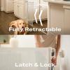 imageCumbor Retractable Baby Gates for Stairs Mom Choice Award Winner55 Wide Mesh Dog Gate for Doorways 34quot Tall Easy to Use Pet Fence for The House Toddler Safety Essentials IndoorampampOutdoor BlackAWhite
