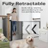 imageCumbor Retractable Baby Gates for Stairs Mom Choice Award Winner55 Wide Mesh Dog Gate for Doorways 34quot Tall Easy to Use Pet Fence for The House Toddler Safety Essentials IndoorampampOutdoor BlackABlack
