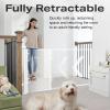 imageCumbor Retractable Baby Gates for Stairs Mom Choice Award Winner55 Wide Mesh Dog Gate for Doorways 34quot Tall Easy to Use Pet Fence for The House Toddler Safety Essentials IndoorampampOutdoor BlackAWhite