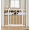 imageCumbor 36quot Extra Tall Baby Gate for Stairs 29748quot Wide Dog Gates for Doorways Auto Close Safety Gate for Babies and Pets Easy Install Pressure Mounted Fits Doorways Stairs Entryways WhiteWhite