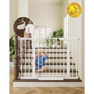 imageCumbor 29746quot Baby Gate for Stairs Moms Choice Awards WinnerAuto Close Dog Gate for The House Gifts for Mom Easy Install Pressure Mounted Pet Gates for Doorways BlackWhite