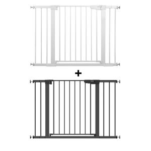 imageCumbor 46quot Auto Close Safety Baby Gate Extra Tall and Wide Child Gate Easy Walk Thru Durability Dog Gate for House Stairs Doorways Includes 4 Wall Cups 2 275Inch and 825Inch Extension