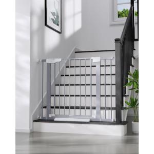 imageCumbor 46quot Auto Close Baby Gate ampamp Cumbor 406quot Dog Gate Durable Child Gate for Stairs Doorways Easy Walk Thru Dog Gate for House for Doorways