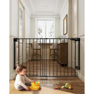 imageCumbor 29746quot Extra Tall Baby Gate for StairsBlack ampamp Cumbor 31648quot No Bottom Bar Baby GateBlack