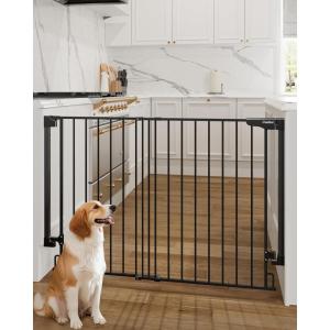 imageCumbor 36quot Extra Tall Baby Gate  29757quot Standard Baby Gate Black ampamp 31648quot No Bottom Bar Dog GateBlack