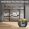 imageCumbor 2 Pack 297quot515quot Extra Wide Baby Gate for Stairs Easy Wall Through Dog Gates for Doorways Pressure Mounted Pet Gate Indoor Safety AutoClose Child Gate for Kids with 4 Wall Cups WhiteBlack