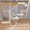imageCumbor 2 Pack 297quot515quot Extra Wide Baby Gate for Stairs Easy Wall Through Dog Gates for Doorways Pressure Mounted Pet Gate Indoor Safety AutoClose Child Gate for Kids with 4 Wall Cups WhiteWhite