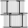 imageCumbor 2 Pack 297quot515quot Extra Wide Baby Gate for Stairs Easy Wall Through Dog Gates for Doorways Pressure Mounted Pet Gate Indoor Safety AutoClose Child Gate for Kids with 4 Wall Cups WhiteBlack